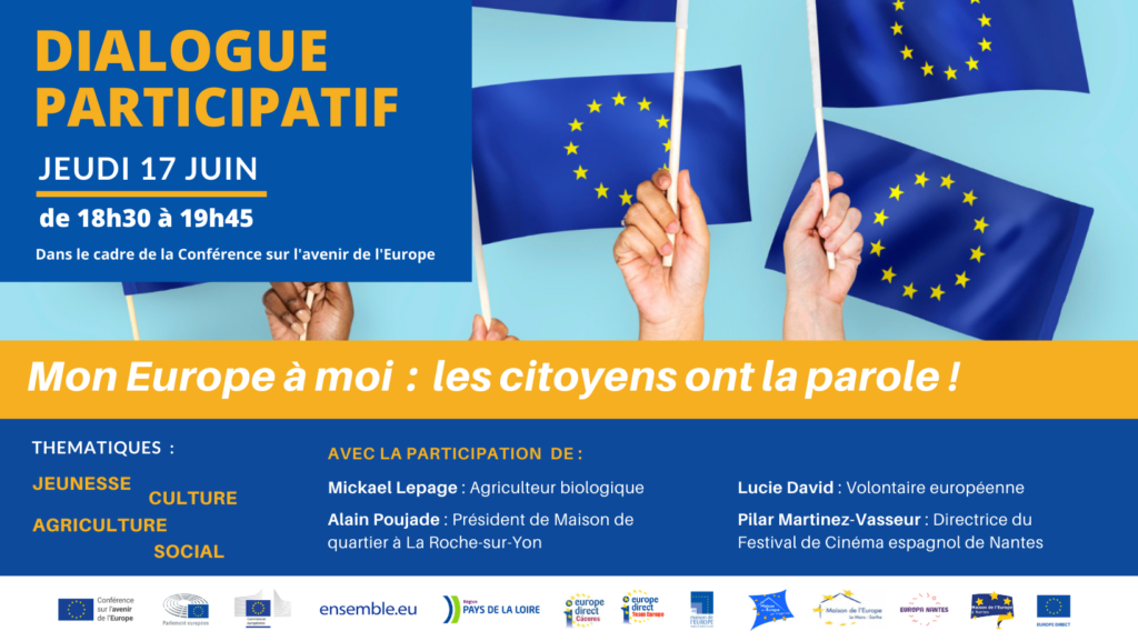 Invitation dialogue participatif : Mon Europe à moi : les citoyens ont la parole !